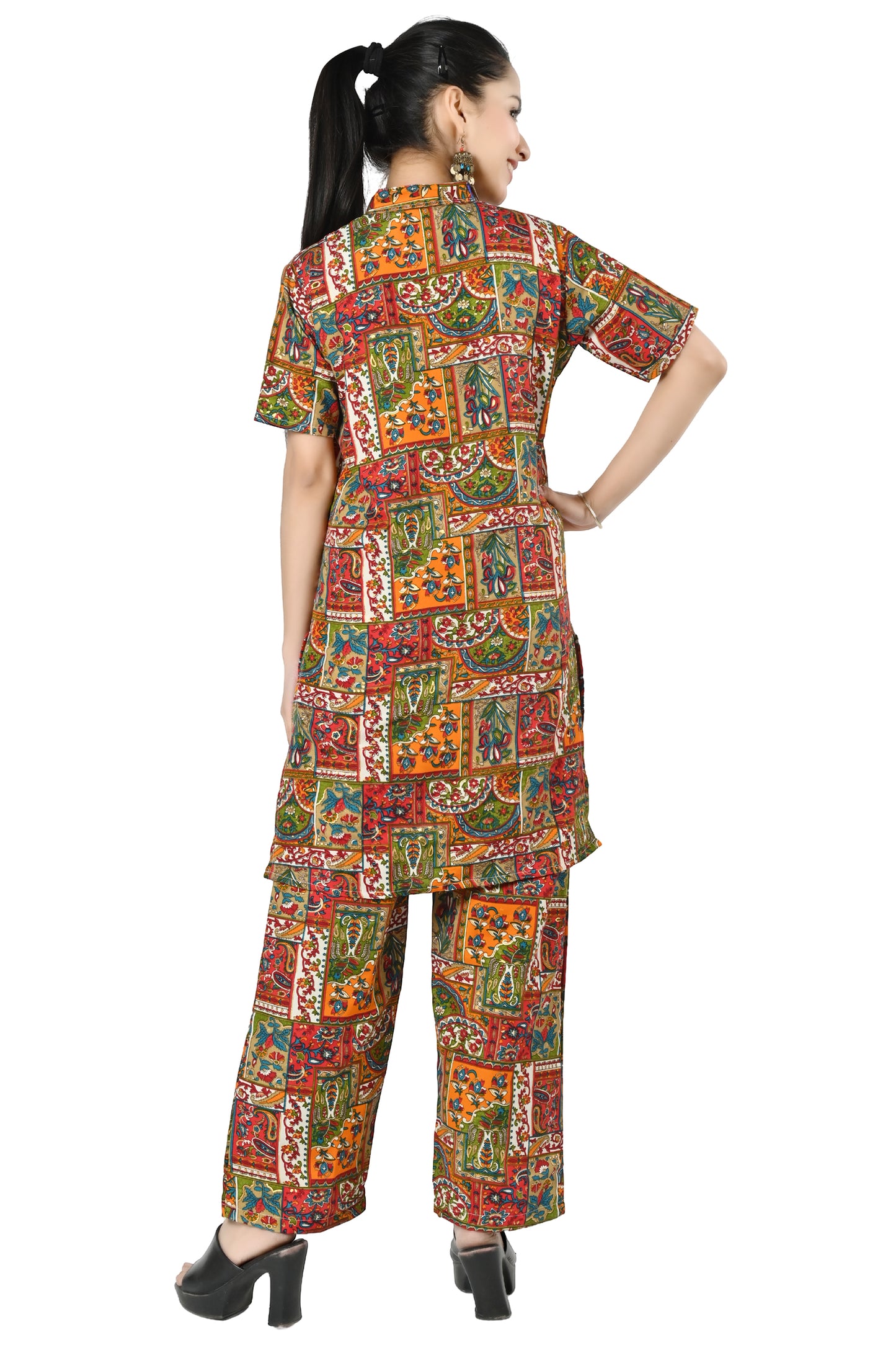 Women Printed Mandarin Co-Ords
