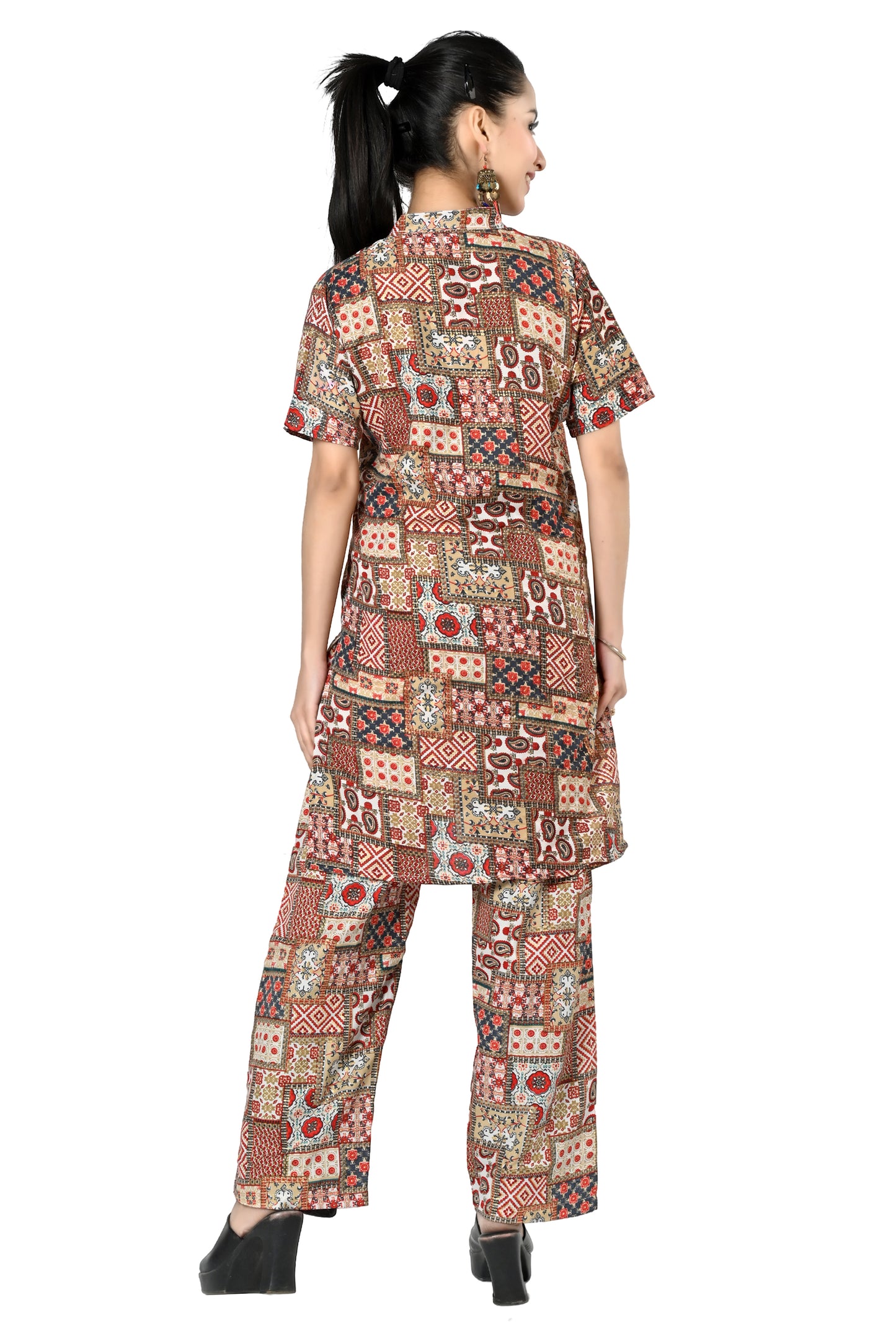 Women Printed Mandarin Co-Ords