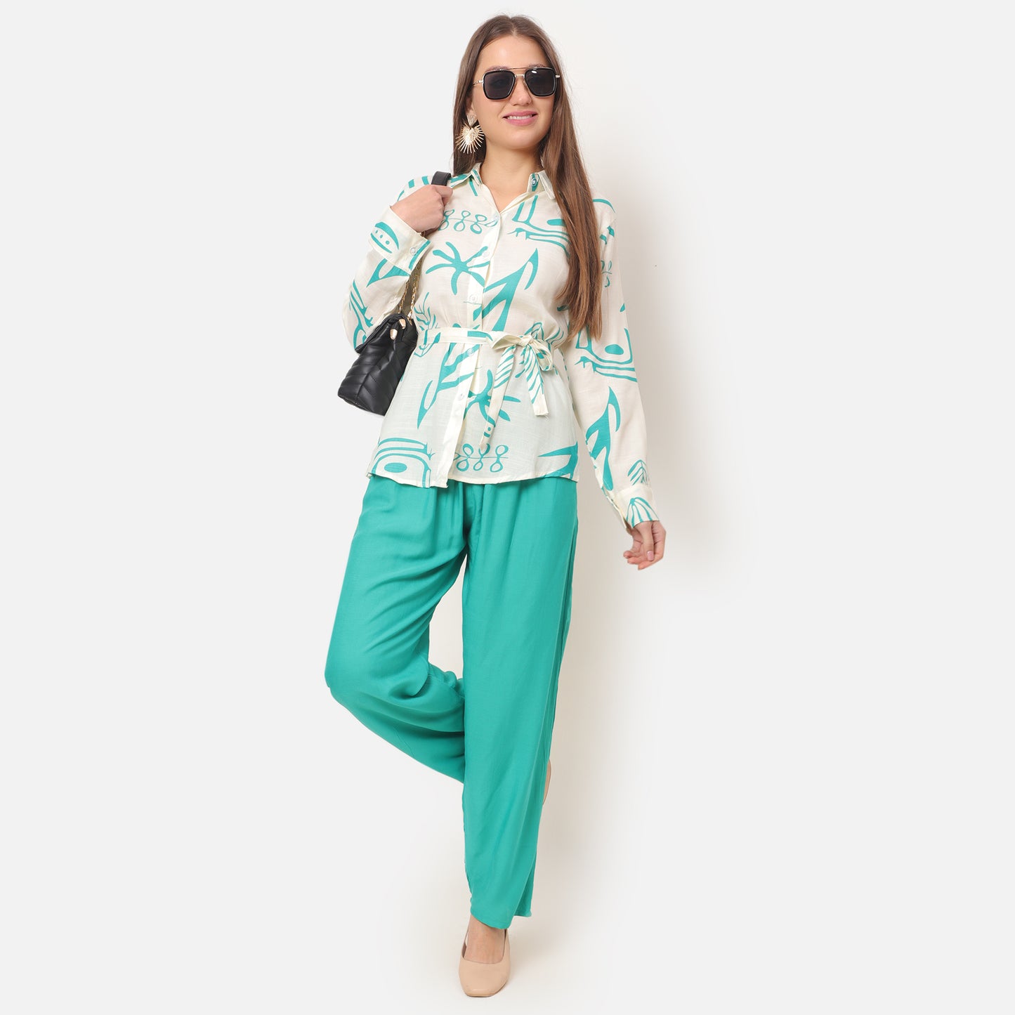 Women Abstract Printed Co-Ords