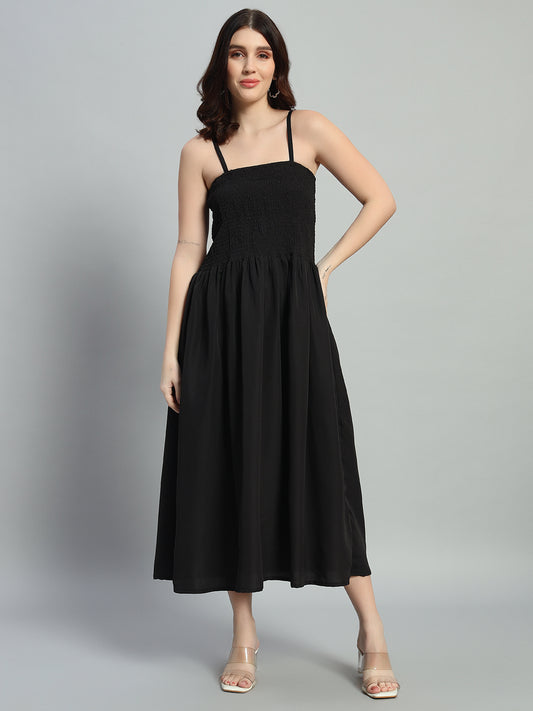 Floral Print Crepe Fit & Flare Midi Dress With a Jacket