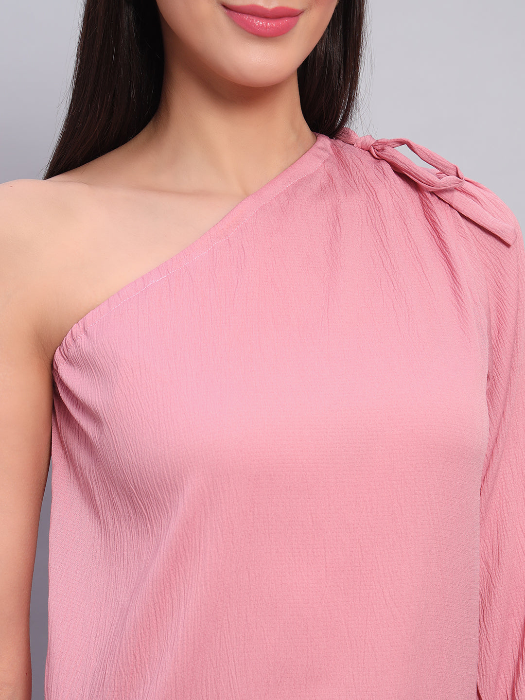 Women Pink Off-Shoulder Top