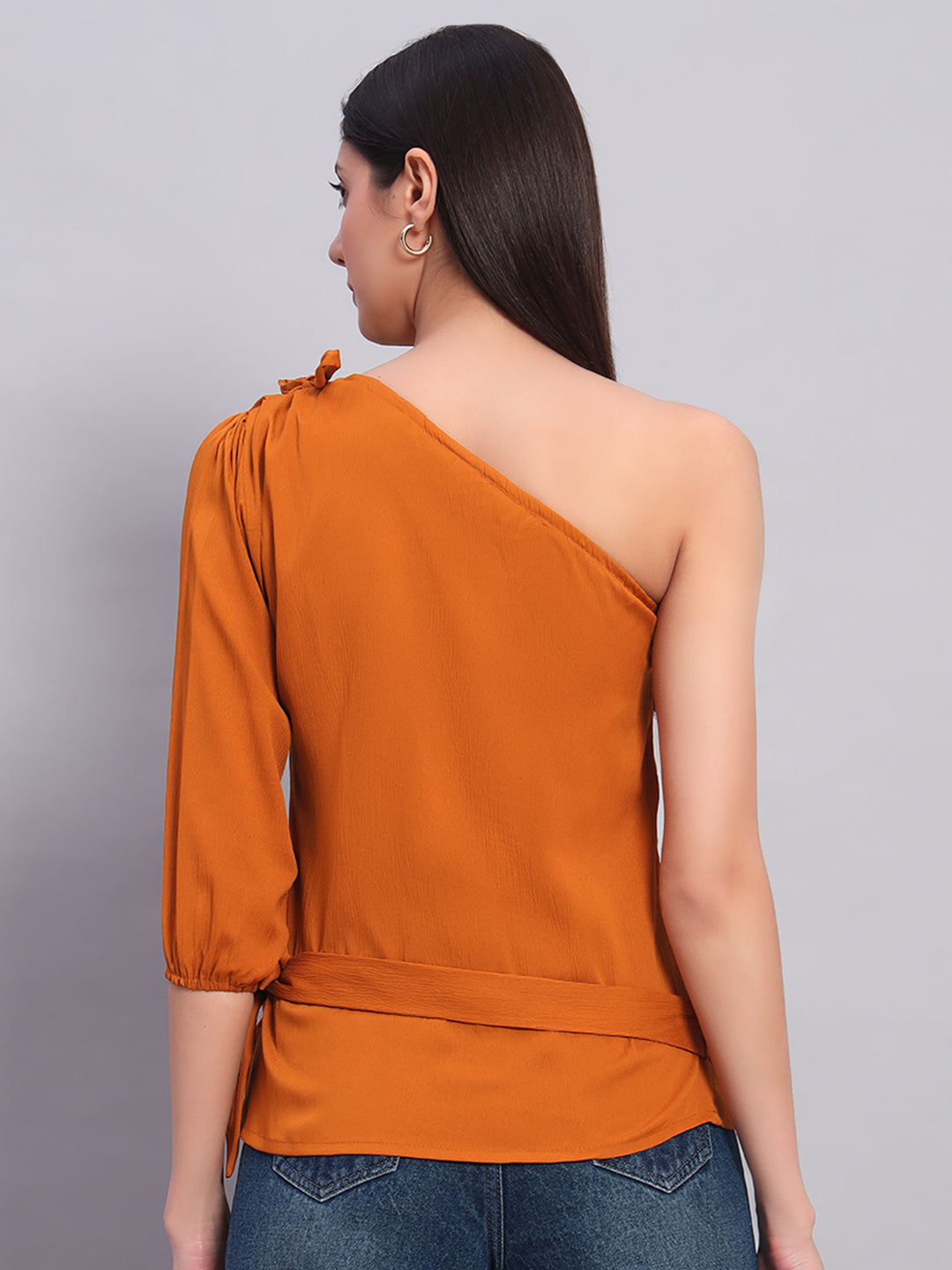 Women Bronze Off-Shoulder Top
