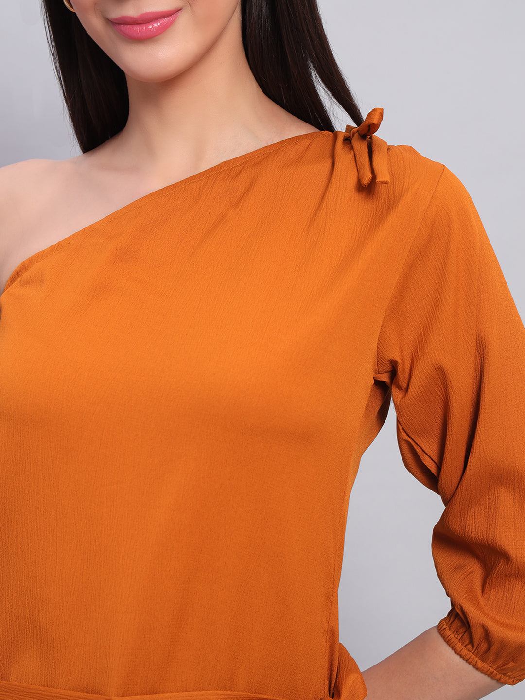 Women Bronze Off-Shoulder Top