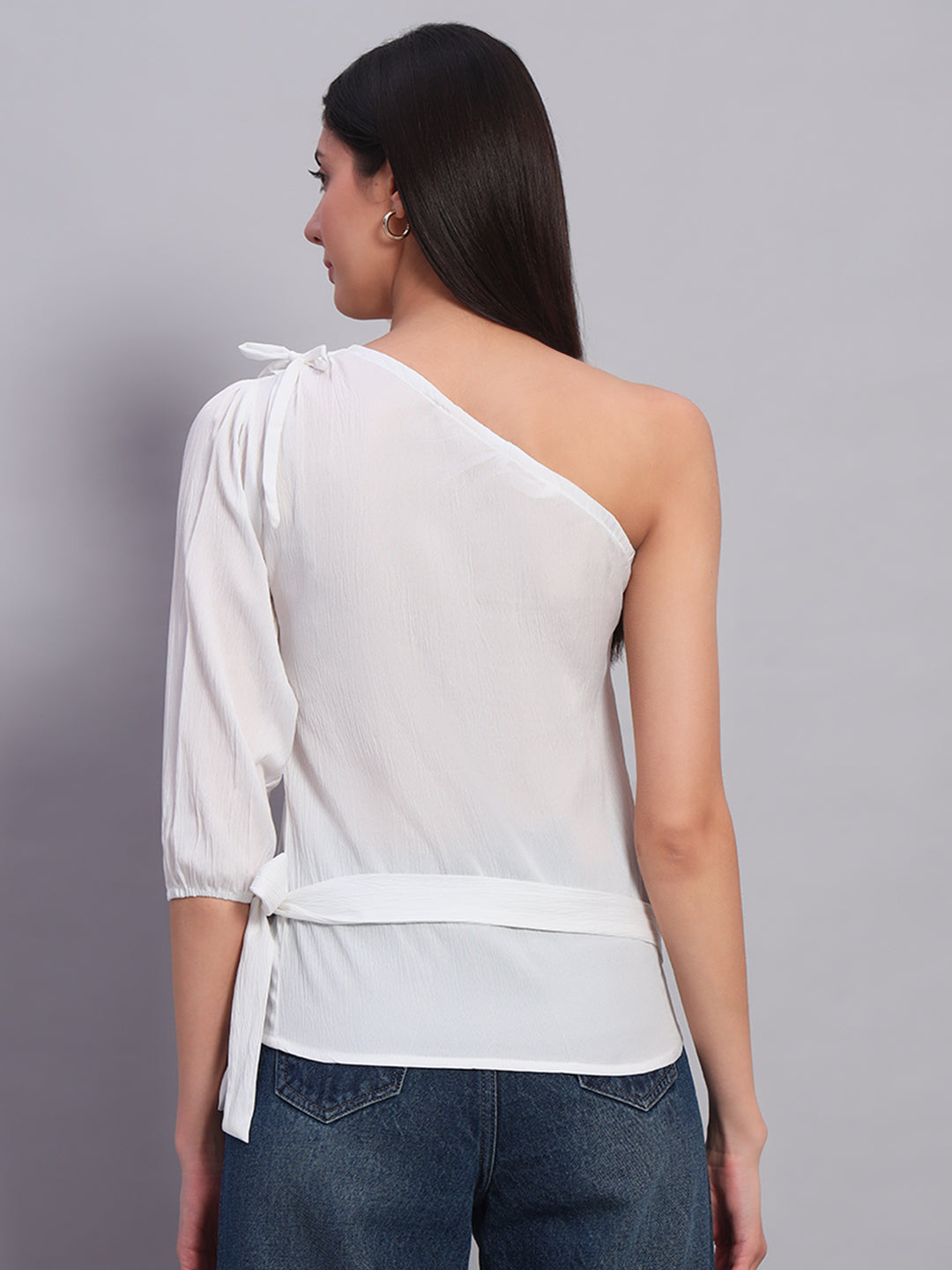 Women White Off-Shoulder Top
