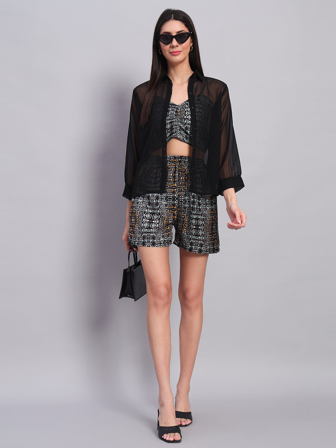 Women Printed Co-Ords With Jacket