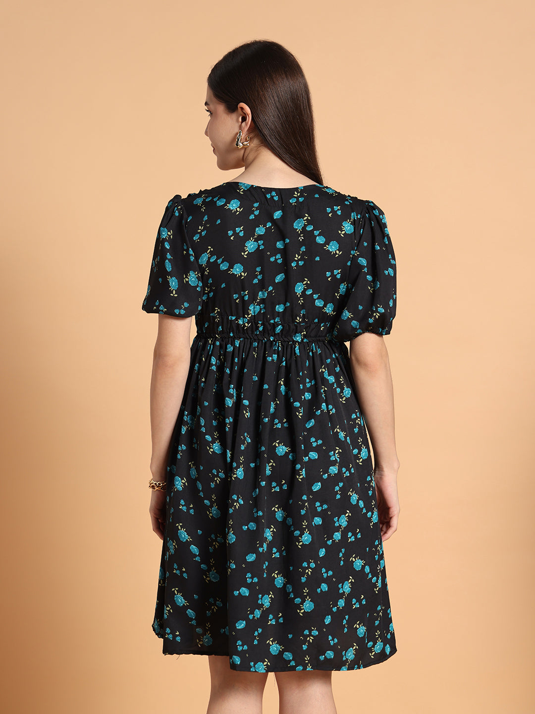 Women Flared Floral Printed Dress