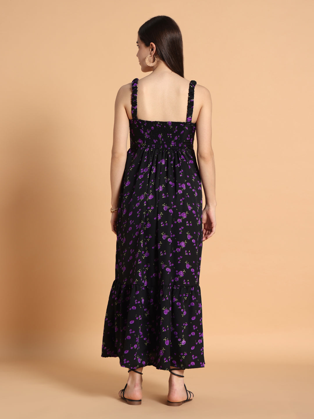 Women Flared Long Floral Dress