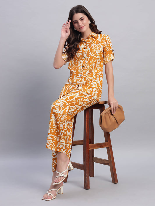 Women Floral Printed Shirt Co-Ords