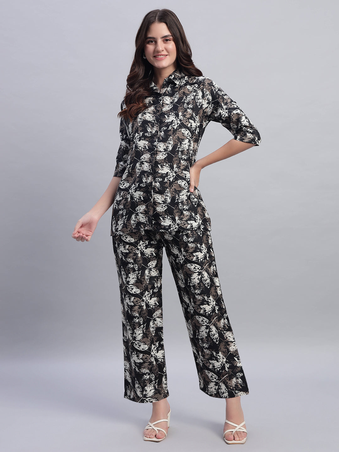 Women Floral Printed Shirt Co-Ords