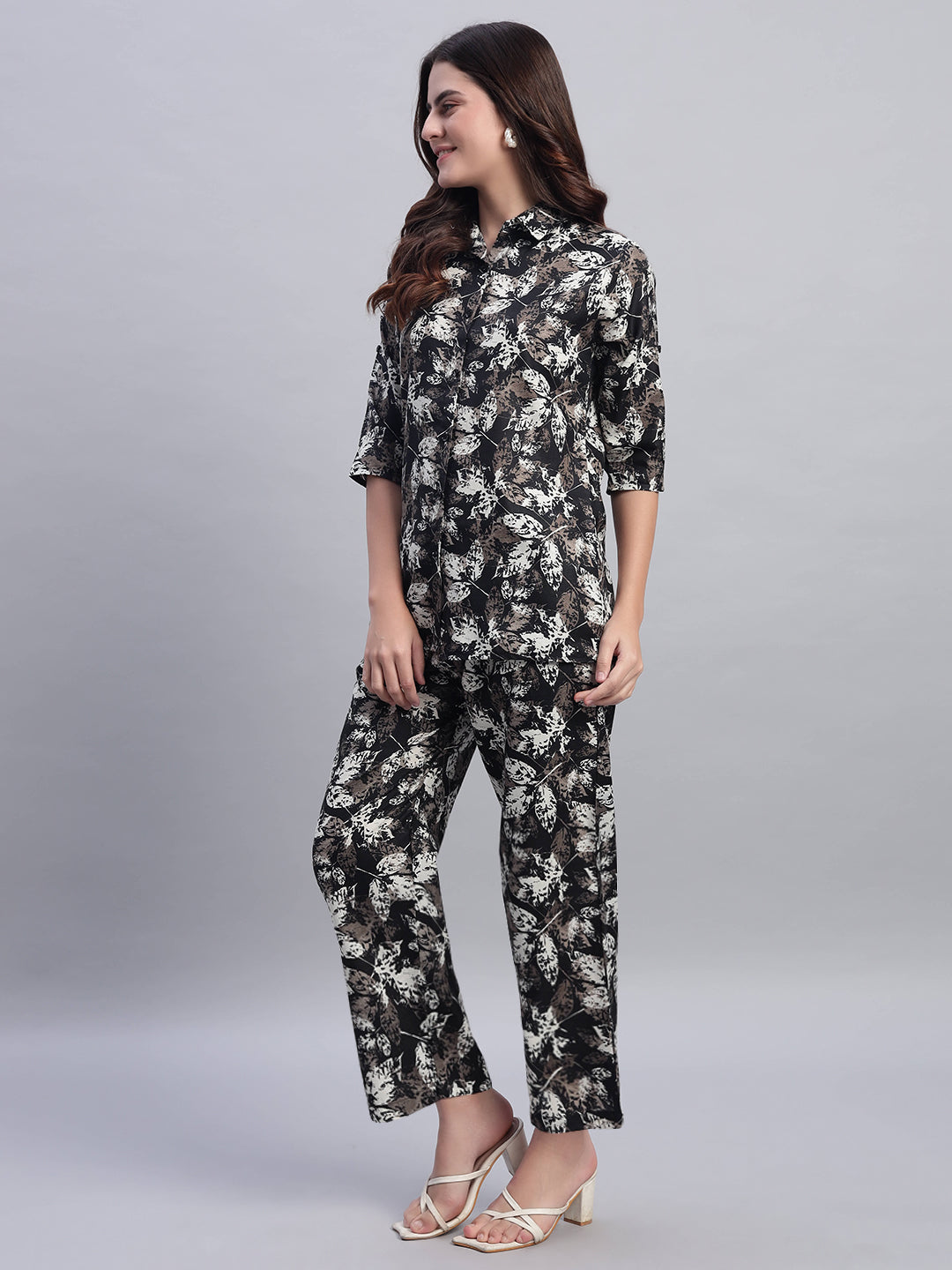 Women Floral Printed Shirt Co-Ords