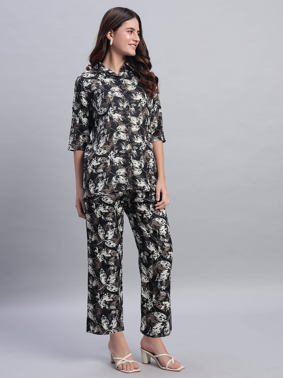 Women Floral Printed Shirt Co-Ords