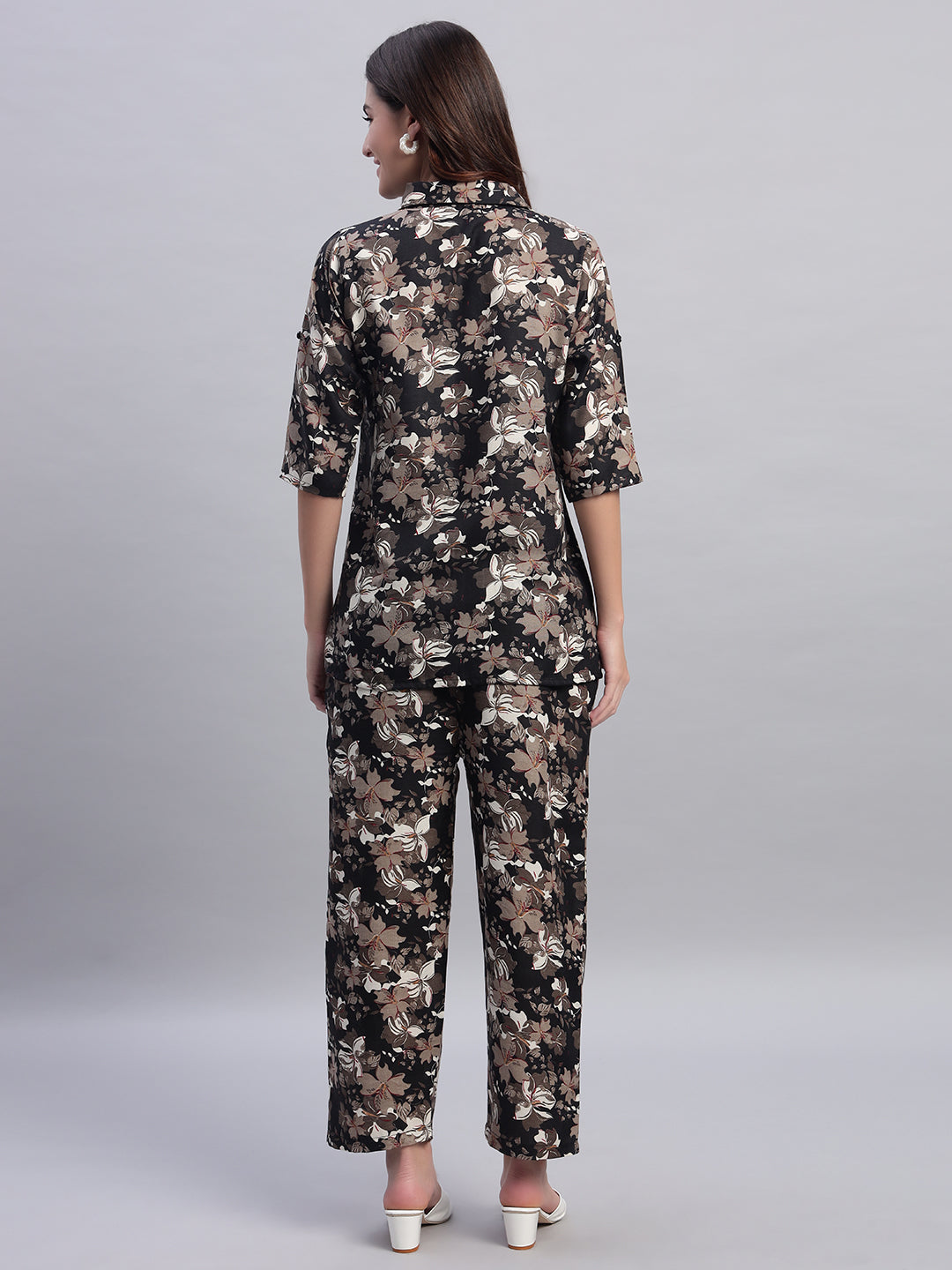 Women Floral Printed Shirt Co-Ords