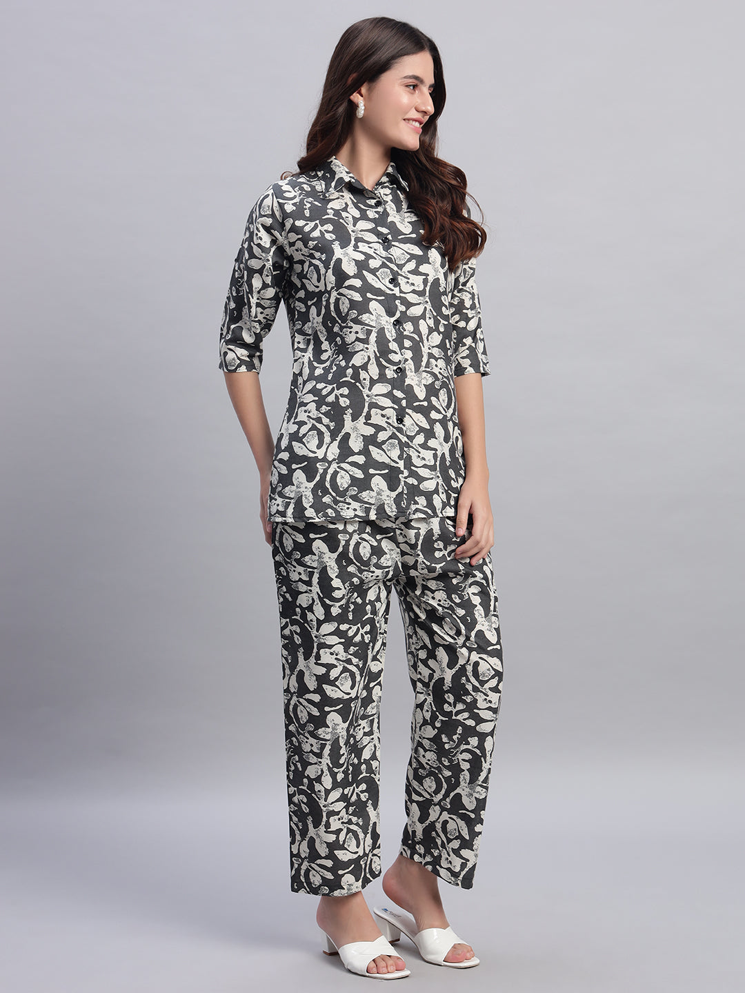 Women Floral Printed Shirt Co-Ords