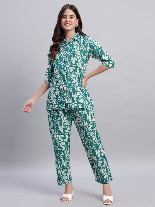 Women Floral Printed Shirt Co-Ords