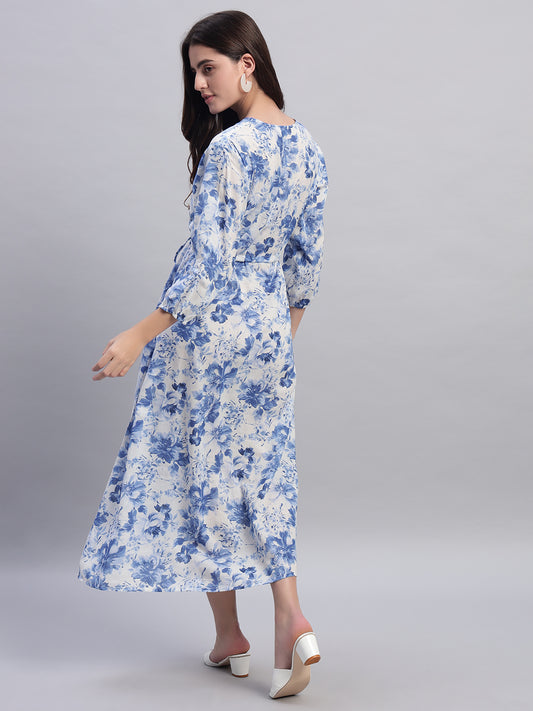 Women Floral Printed Fit &amp; Flared Dress
