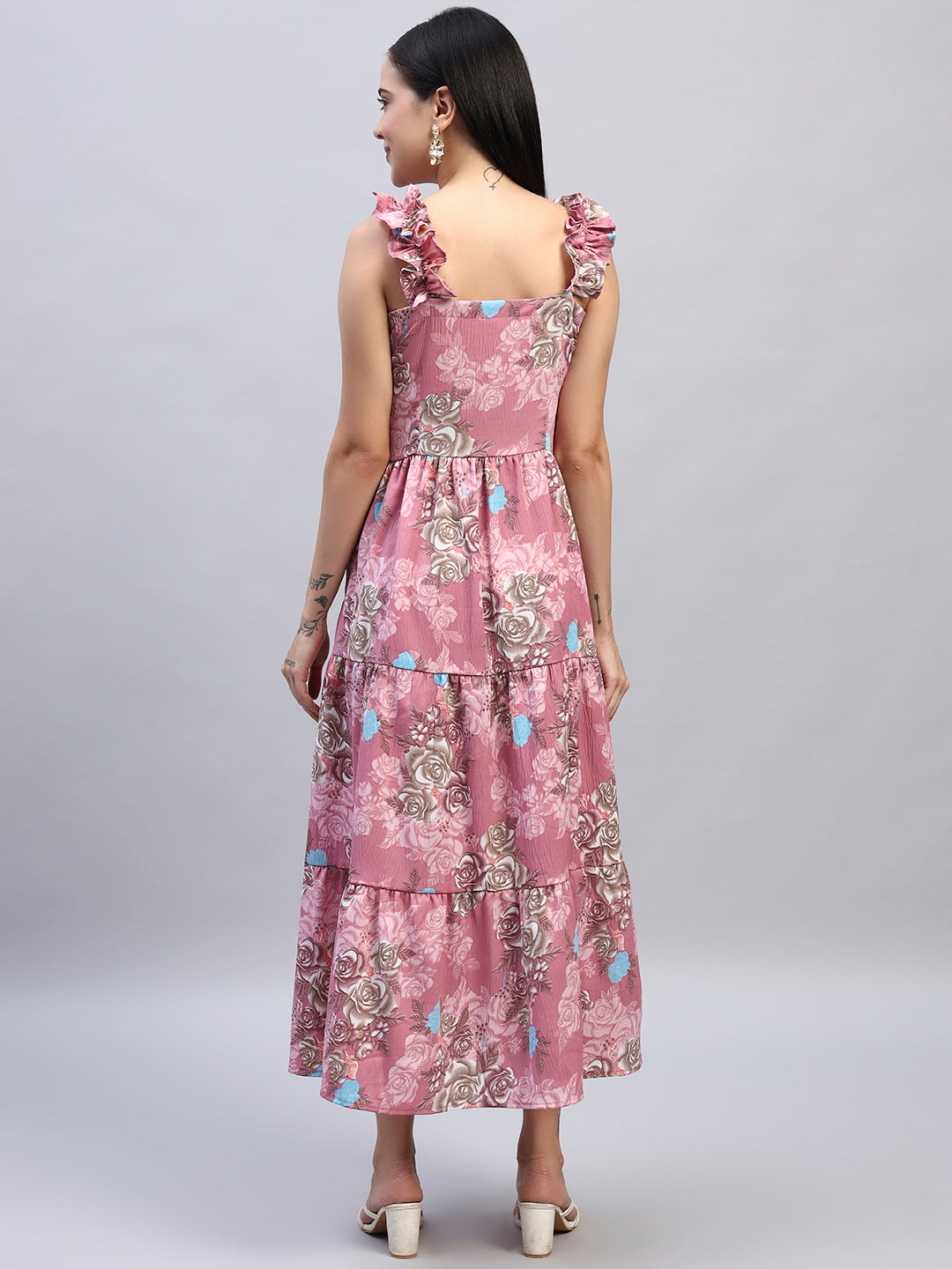 Women Flared Floral Dress
