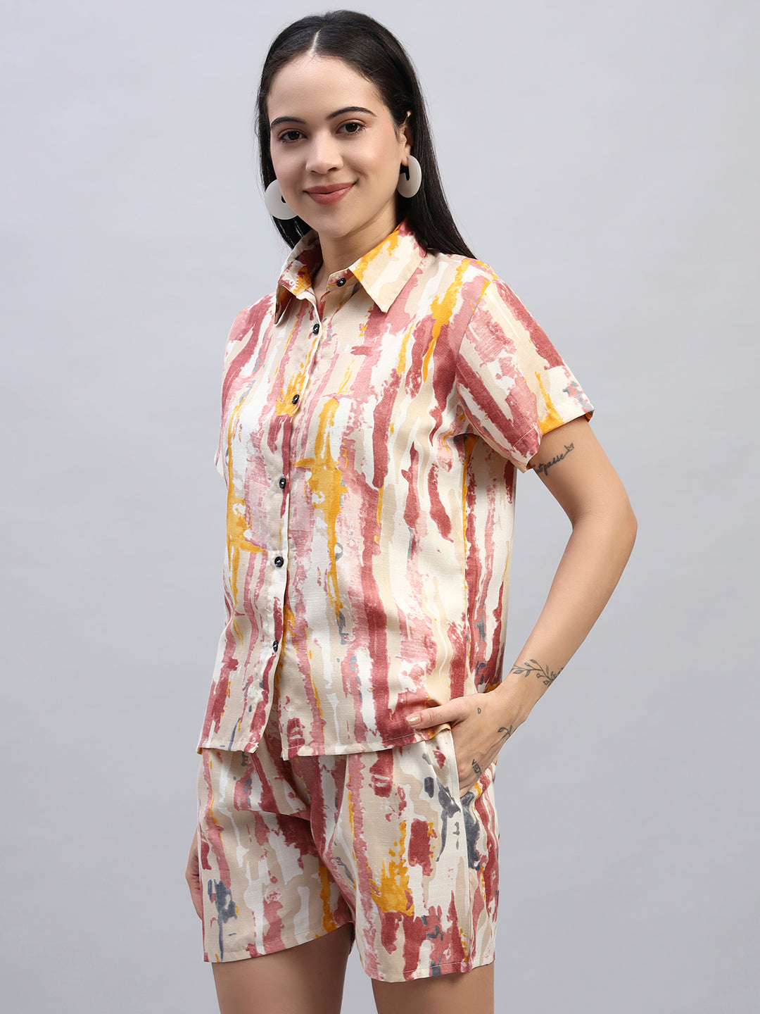Women Printed Shirt Co-Ords