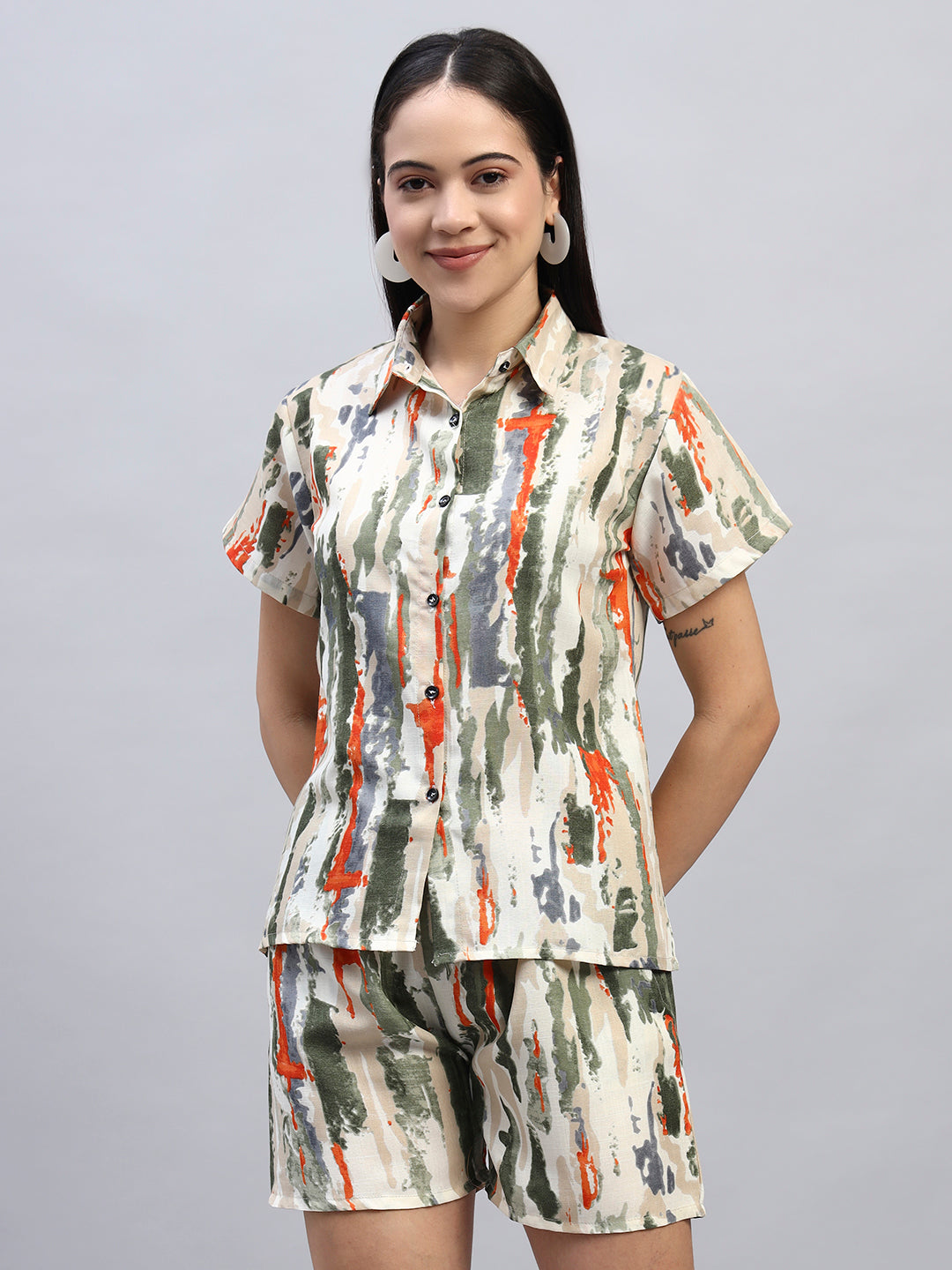 Our Women Printed Shirt Co-Ords