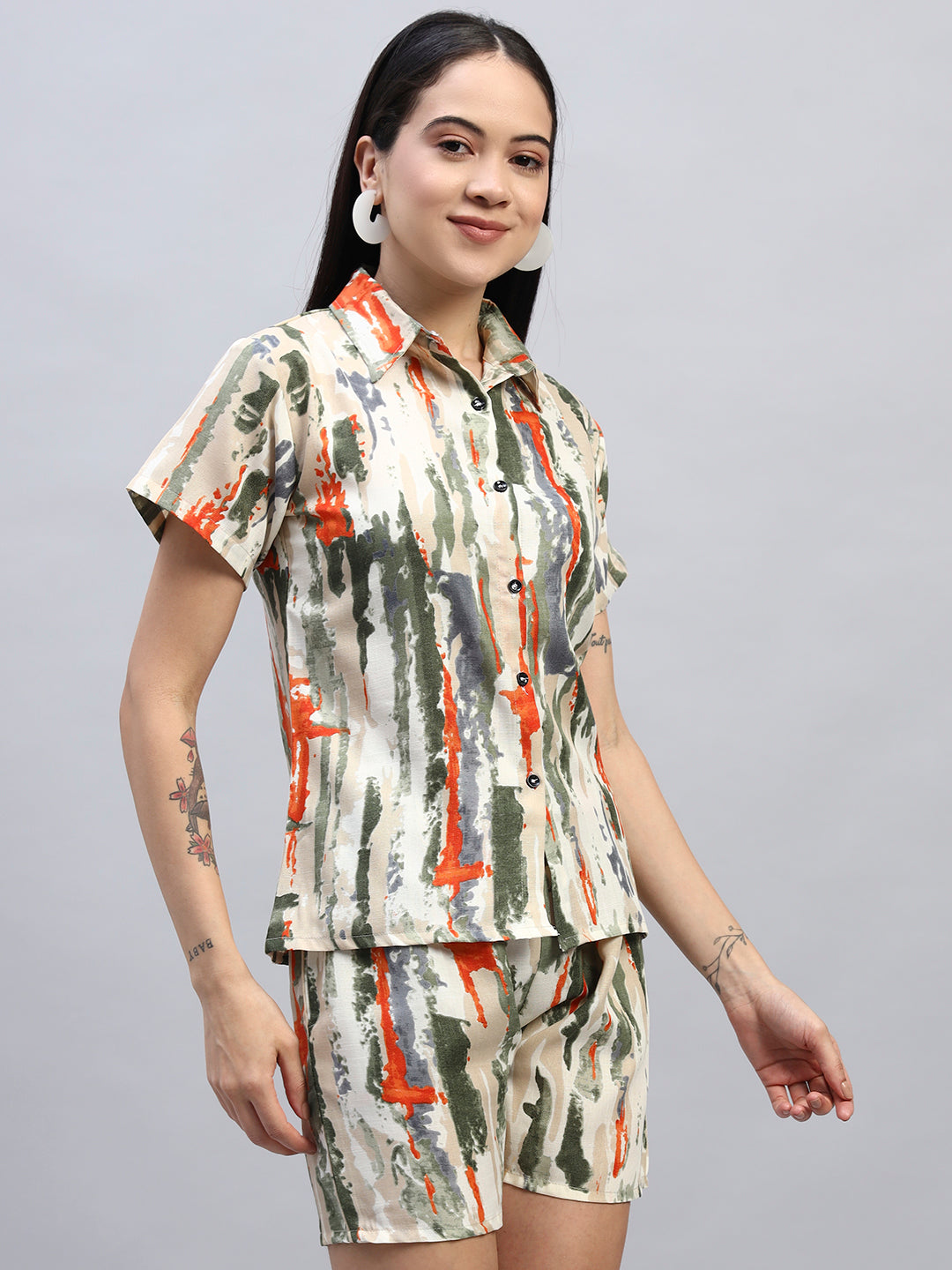 Our Women Printed Shirt Co-Ords