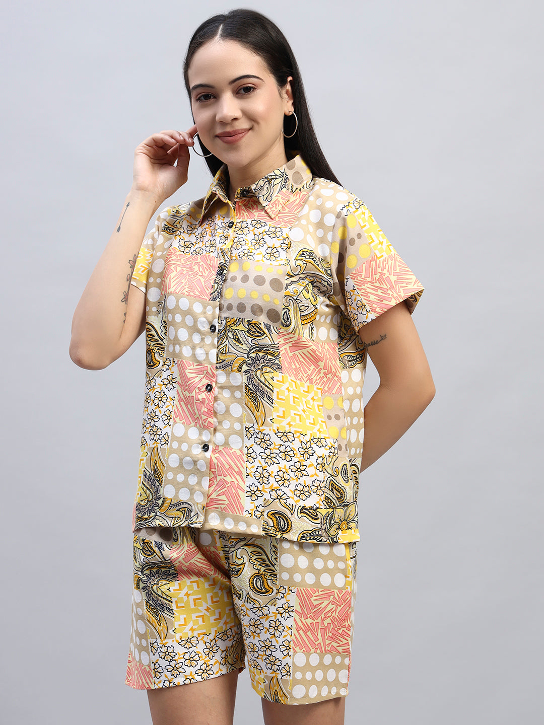 Women Printed Shirt Co-Ords