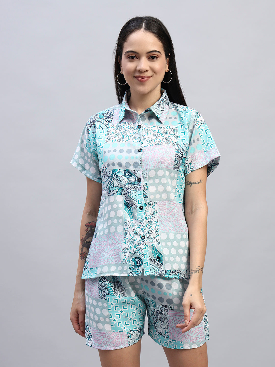 Women Printed Shirt Co-Ords