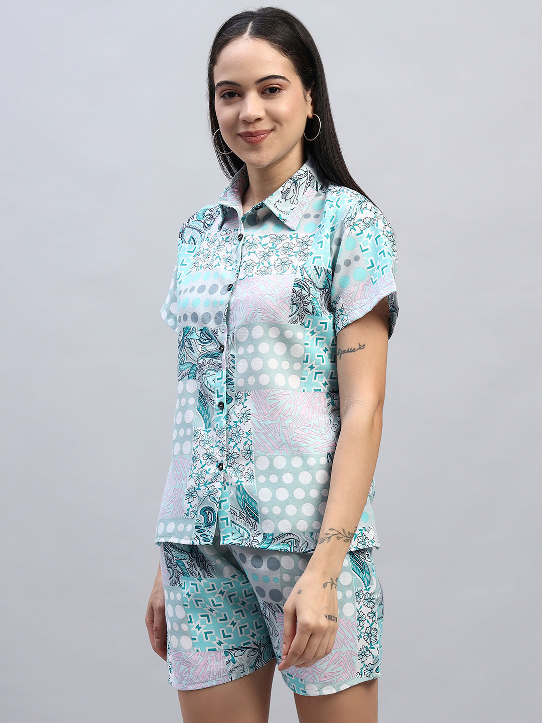 Women Printed Shirt Co-Ords