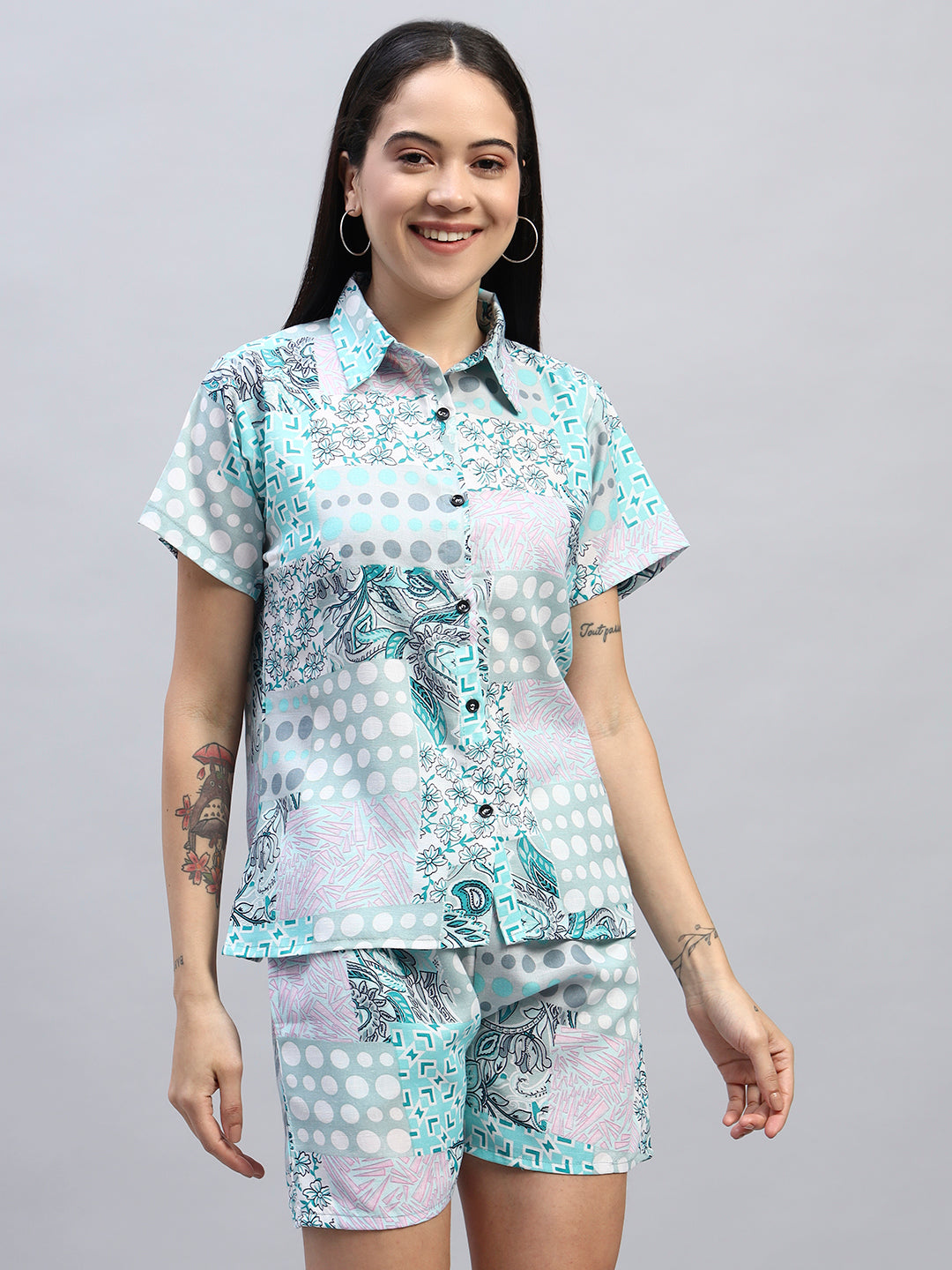 Women Printed Shirt Co-Ords