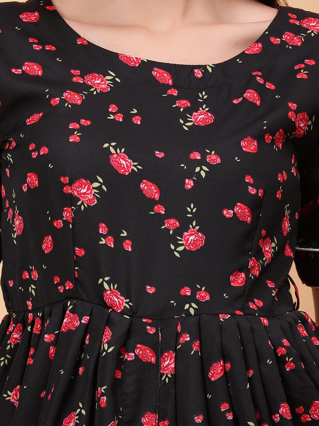 Women Red Printed Dress