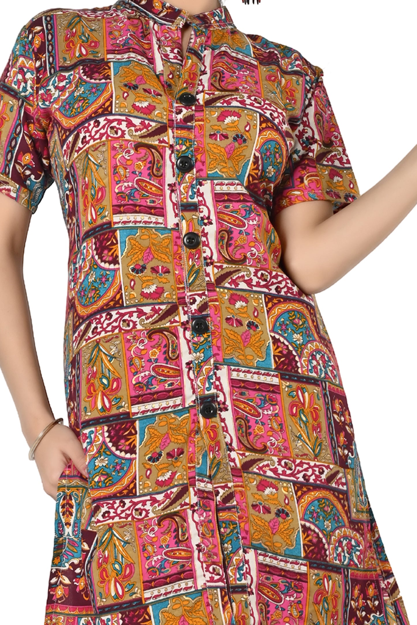 Women Printed Mandarin Co-Ords