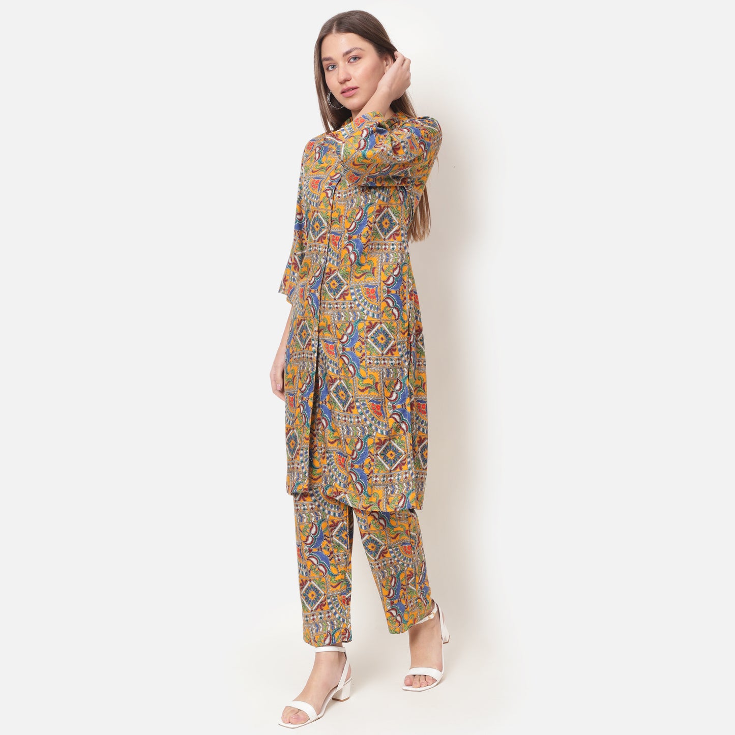 Women Printed Shirt Collar Co-Ords