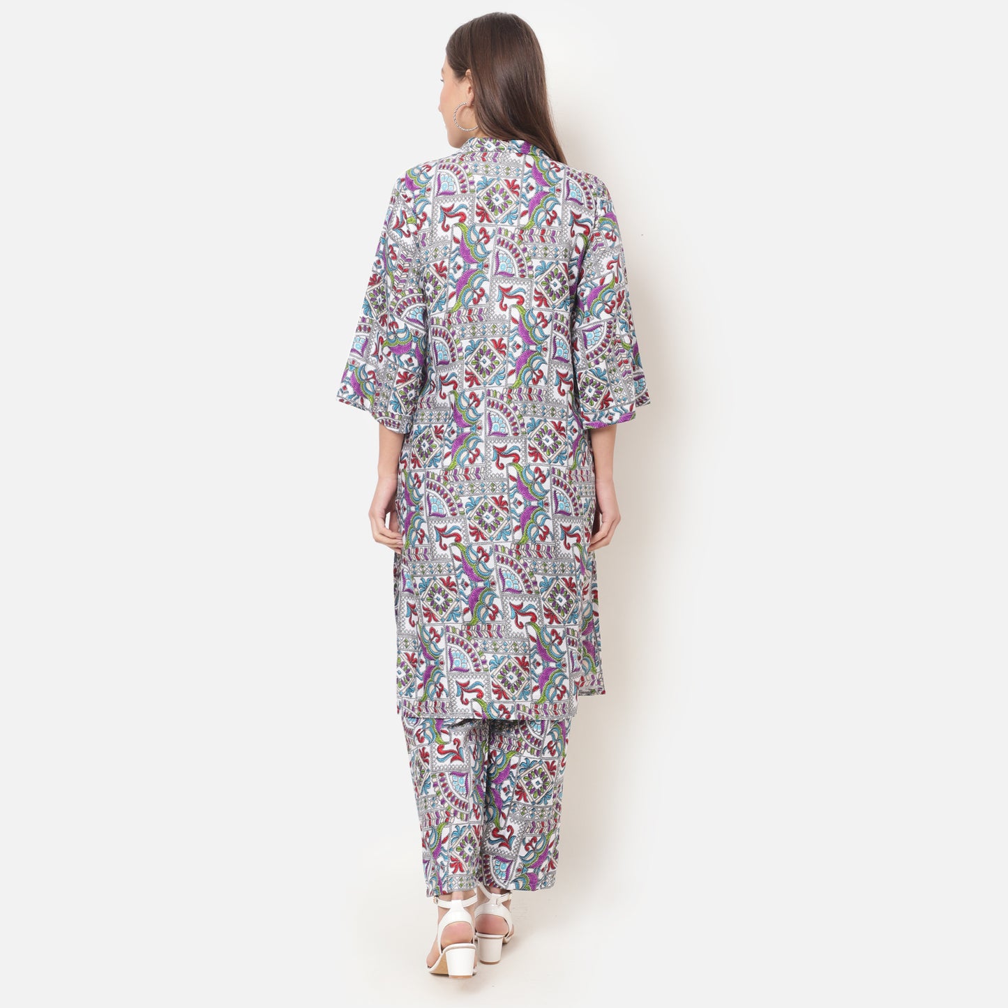 Women Printed Shirt Collar Co-Ords