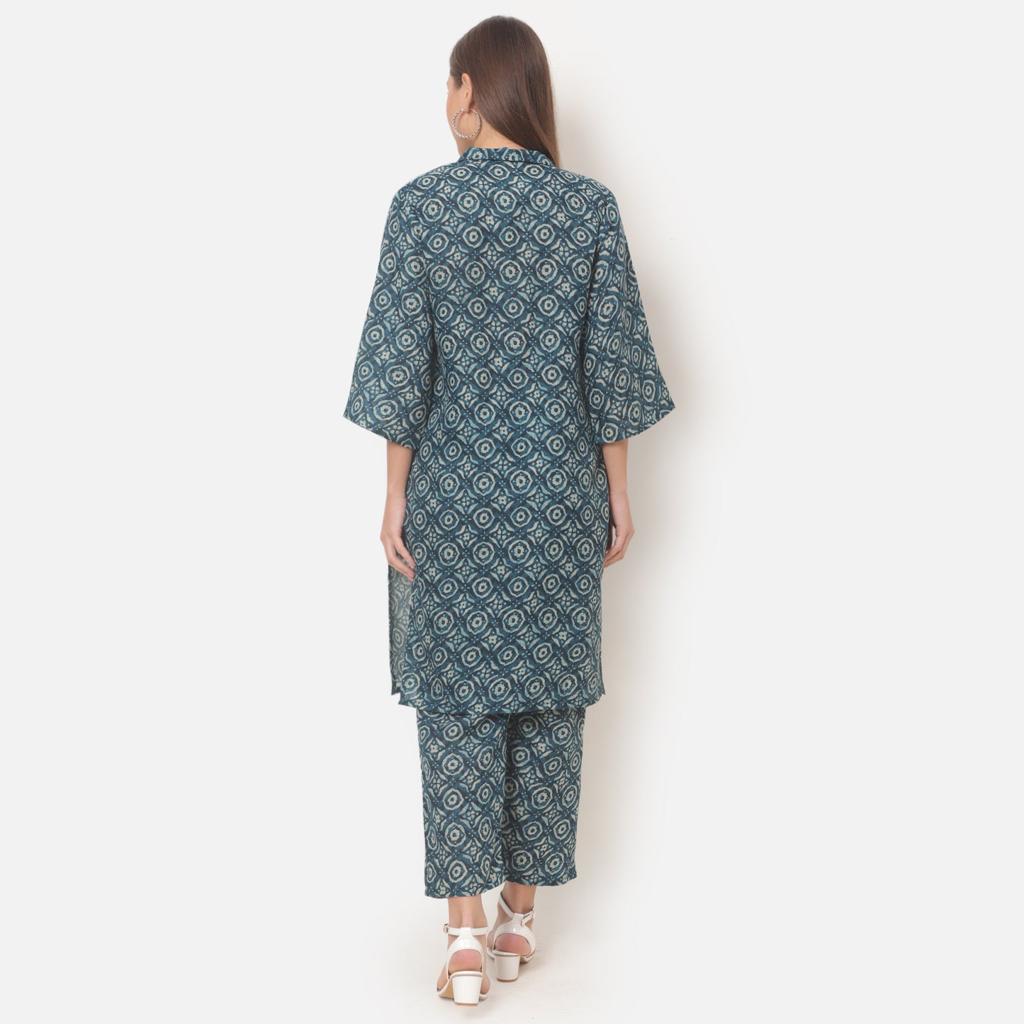 Women Printed Shirt Collar Co-Ords