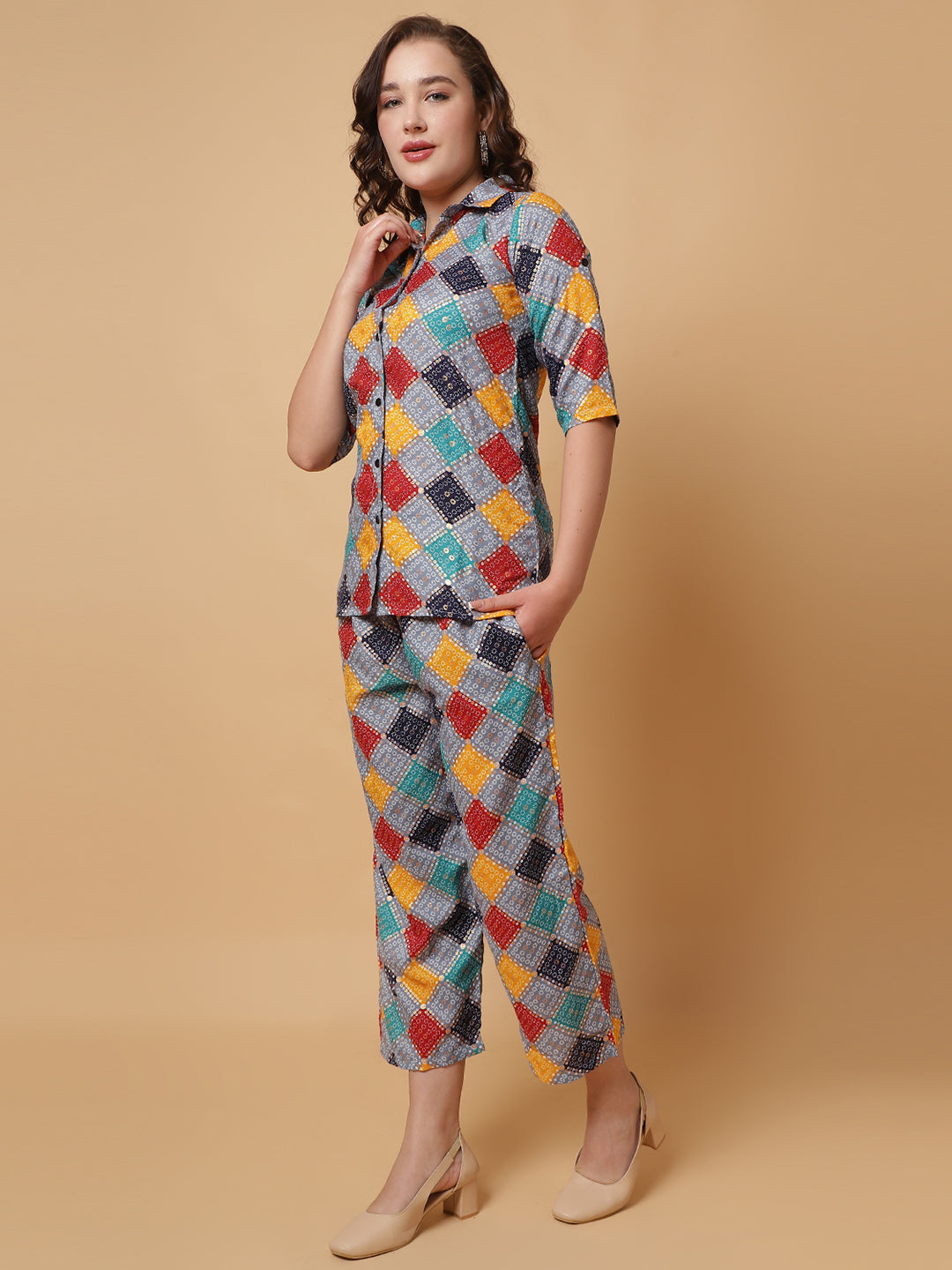 Women Printed Shirt Co-Ords