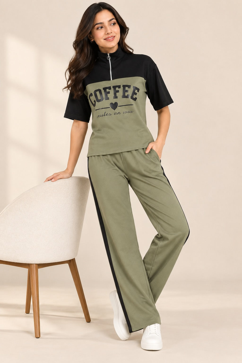 Women Solid Top & Pant Co-Ords
