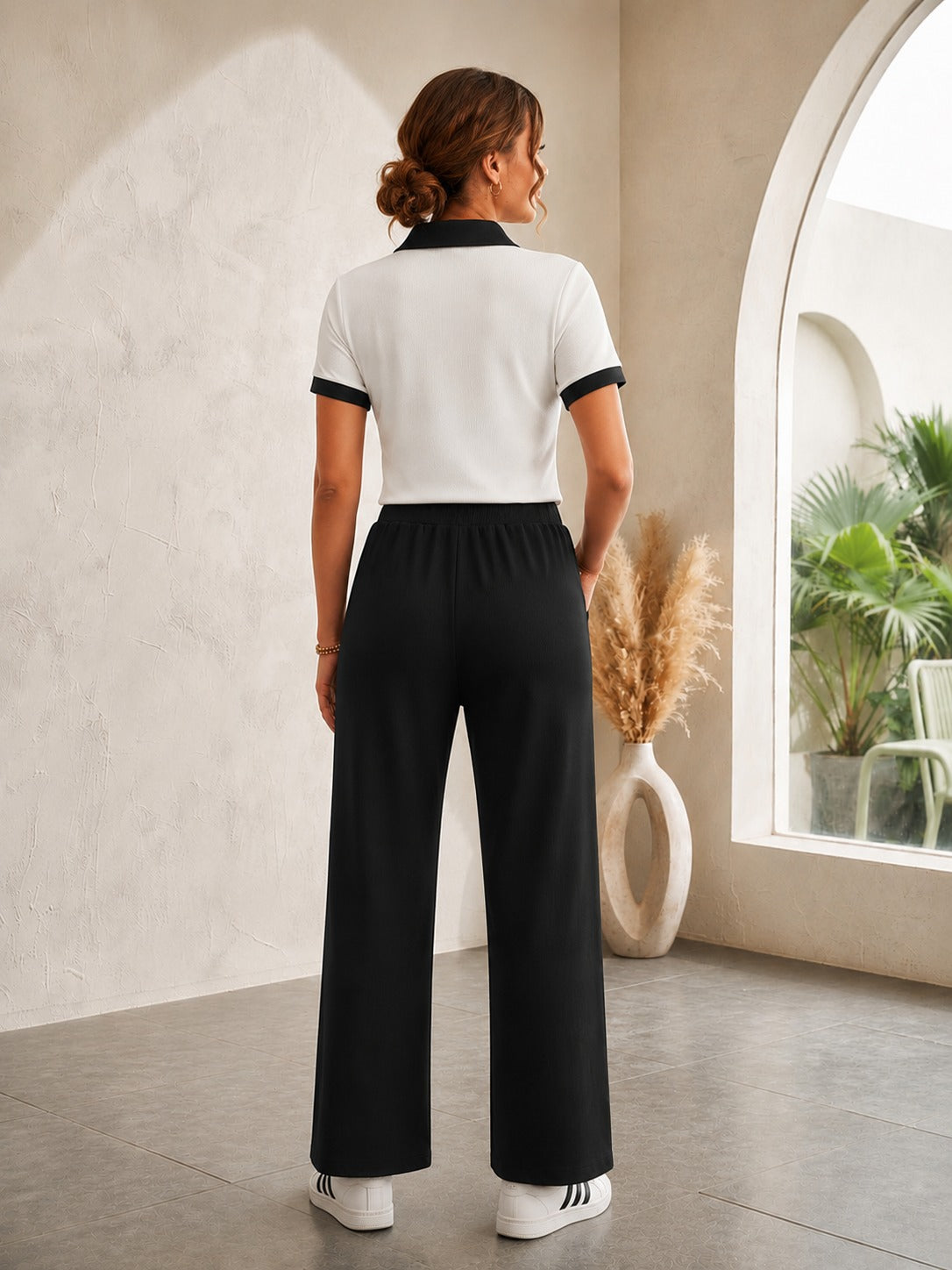 Shirt Collared Solid Co-Ords Women